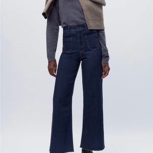 Zara Marine High Rise Straight Jeans.